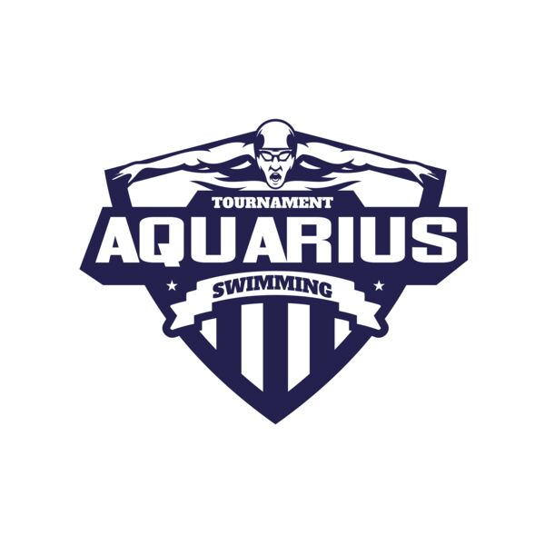 Aquarius Swimming Tournament logo template Thumbnail